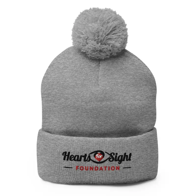 Hearts For Sight- Pom-Pom Beanie 